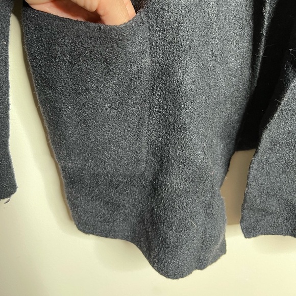 Barefoot Dreams CozyChic Notch Collar Black Cardigan blazer heavy Large - Picture 4 of 7